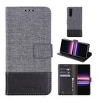 For Sony Xperia 5 MUMXA MX102 Horizontal Flip Canvas Stitching Leather Case with Holder & Card Slots & Wallet(Black)