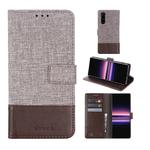 For Sony Xperia 5 MUMXA MX102 Horizontal Flip Canvas Stitching Leather Case with Holder & Card Slots & Wallet(Brown)