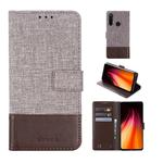 For Xiaomi Redmi Note 8T MUMXA MX102 Horizontal Flip Canvas Stitching Leather Case with Holder & Card Slots & Wallet(Brown)
