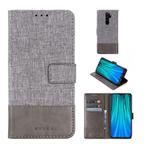 For Xiaomi Redmi Note 8 Pro MUMXA MX102 Horizontal Flip Canvas Stitching Leather Case with Holder & Card Slots & Wallet(Grey)