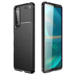 For Sony Xperia 5 III Carbon Fiber Texture Shockproof TPU Phone Case(Black)