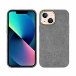 For iPhone 13 mini Plush Roughout PU Phone Case (Grey)