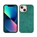 For iPhone 13 mini Plush Roughout PU Phone Case (Green)