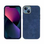 For iPhone 13 Plush Roughout PU Phone Case(Blue)