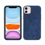 For iPhone 11 Plush Roughout PU Phone Case (Blue)