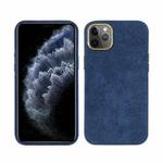 For iPhone 11 Pro Plush Roughout PU Phone Case (Blue)