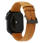 For Apple Watch Series 7 45mm / 6 & SE & 5 & 4 44mm / 3 & 2 & 1 42mm Oil Wax Crazy Horse Texture Genuine Leather Watch Band(Light Brown)