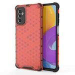 For Samsung Galaxy M52 5G Honeycomb PC + TPU Phone Case(Red)
