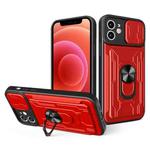 For iPhone 11 Sliding Camshield Card Phone Case (Red)
