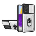 For Samsung Galaxy A72 4G / 5G Sliding Camshield Card Phone Case(White)