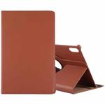 For Lenovo Tab P12 Pro 12.6 Litchi Texture Solid Color Leather Tablet Case(Brown)