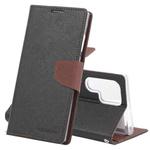 For Samsung Galaxy S22 Ultra 5G GOOSPERY FANCY DIARY Cross Texture Leather Phone Case(Coffee)