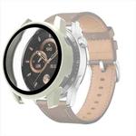 For Huawei Watch GT 3 42mm PC + Tempered Glass Watch Protective Case(Creamy-white)