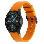 For Samsung Galaxy Watch4 40mm/44mm Double-sided Leather Watch Band(Orange)