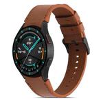 For Samsung Galaxy Watch4 40mm/44mm Double-sided Leather Watch Band(Brown)