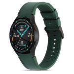 For Samsung Galaxy Watch4 40mm/44mm Double-sided Leather Watch Band(Green)