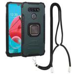 For LG K51/ K31 / Aristro5 Aluminum Alloy + TPU Phone Case with Lanyard(Green)