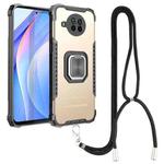 For Xiaomi Mi 10T Lite / Redmi Note 9 Pro 5G Aluminum Alloy + TPU Phone Case with Lanyard(Gold)