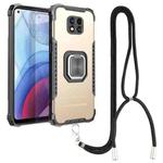 For Motorola Moto G Power 2021 Aluminum Alloy + TPU Phone Case with Lanyard(Gold)