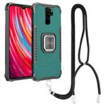 For Xiaomi Redmi Note 8 Pro Aluminum Alloy + TPU Phone Case with Lanyard(Green)