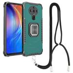 For Tecno Spark 6 Aluminum Alloy + TPU Phone Case with Lanyard(Green)