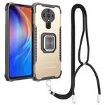For Tecno Spark 6 Aluminum Alloy + TPU Phone Case with Lanyard(Gold)