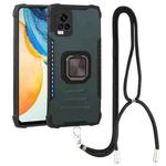 For vivo V20 Aluminum Alloy + TPU Phone Case with Lanyard(Green)