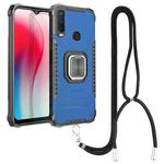 For vivo Y17 / Y12 / Y15 / Y11 2019 / Y5 2020 Aluminum Alloy + TPU Phone Case with Lanyard(Blue)