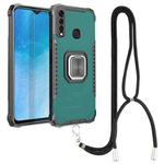 For vivo Y19 Aluminum Alloy + TPU Phone Case with Lanyard(Green)