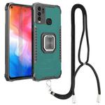 For vivo Y50 / Y30 Aluminum Alloy + TPU Phone Case with Lanyard(Green)