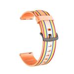 20mm Stripe Silicone Watch Band(Orange)
