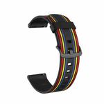 20mm Stripe Silicone Watch Band(Black)