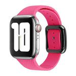 Black Buckle Silicone Watch Band For Apple Watch Series 8&7 41mm / SE 2&6&SE&5&4 40mm / 3&2&1 38mm(Barbie Pink)