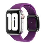 Black Buckle Silicone Watch Band For Apple Watch Series 8&7 41mm / SE 2&6&SE&5&4 40mm / 3&2&1 38mm(Dark Purple)