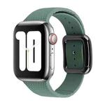 Black Buckle Silicone Watch Band For Apple Watch Series 8&7 41mm / SE 2&6&SE&5&4 40mm / 3&2&1 38mm(Pine Needle Green)