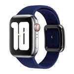 Black Buckle Silicone Watch Band For Apple Watch Series 8&7 41mm / SE 2&6&SE&5&4 40mm / 3&2&1 38mm(Midnight Blue)