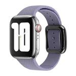 Black Buckle Silicone Watch Band For Apple Watch Series 8&7 41mm / SE 2&6&SE&5&4 40mm / 3&2&1 38mm(Lavender Grey)