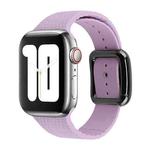 Black Buckle Silicone Watch Band For Apple Watch Series 8&7 41mm / SE 2&6&SE&5&4 40mm / 3&2&1 38mm(Lavender Purple)