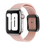 Black Buckle Silicone Watch Band For Apple Watch Ultra 49mm / Series 8&7 45mm / SE 2&6&SE&5&4 44mm / 3&2&1 42mm(Pink Sand)