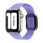 Black Buckle Silicone Watch Band For Apple Watch Ultra 49mm / Series 8&7 45mm / SE 2&6&SE&5&4 44mm / 3&2&1 42mm(Lilac)