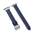 14mm Cowhide Leather Watch Band For Apple Watch Series 7 41mm/6&SE&5&4 40mm/3&2&1 38mm(Dark Blue)