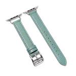 14mm Cowhide Leather Watch Band For Apple Watch Series 7 45mm/6&SE&5&4 44mm/3&2&1 42mm(Green)