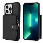 For iPhone 13 Pro Zipper Shockproof Protective Phone Case (Black)