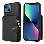 For iPhone 13 Zipper Shockproof Protective Phone Case(Black)