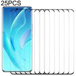 25 PCS Edge Glue 3D Curved Edge Full Screen Tempered Glass Film For Honor 60 Pro(Black)