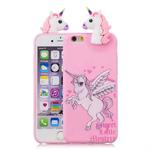 For iPhone 6 Plus Shockproof Cartoon TPU Protective Case(Unicorn)