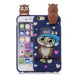 For iPhone 6 Plus Shockproof Cartoon TPU Protective Case(Blue Owl)