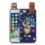 For iPhone 7 / 8 Shockproof Cartoon TPU Protective Case(Blue Owl)
