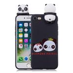 For iPhone 7 / 8 Shockproof Cartoon TPU Protective Case(Two Pandas)