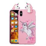 For iPhone XR Shockproof Cartoon TPU Protective Case(Unicorn)